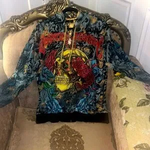 Christian Audigier Los Angeles zip-up sweater